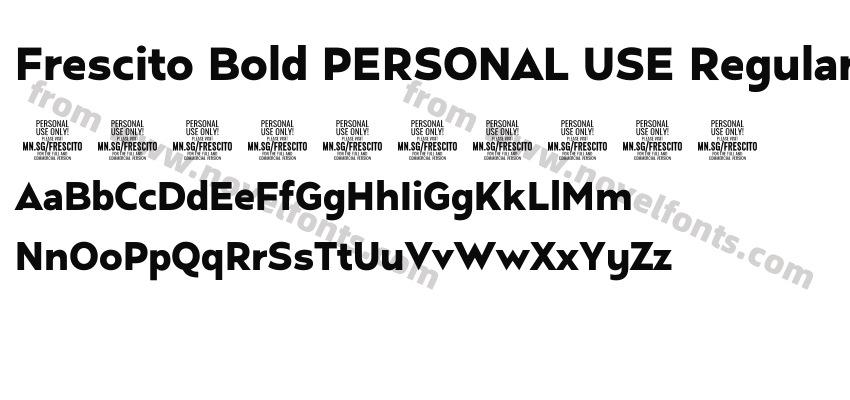 Frescito Bold PERSONAL USE RegularPreview