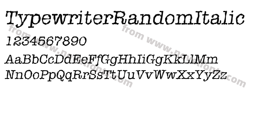 TypewriterRandomItalicPreview