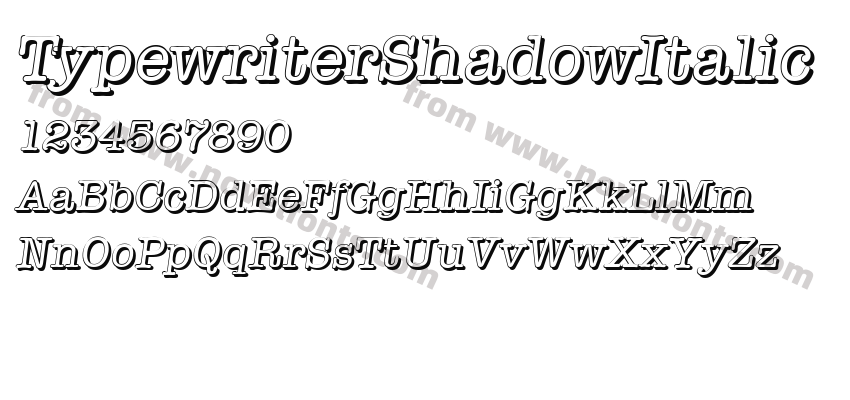 TypewriterShadowItalicPreview