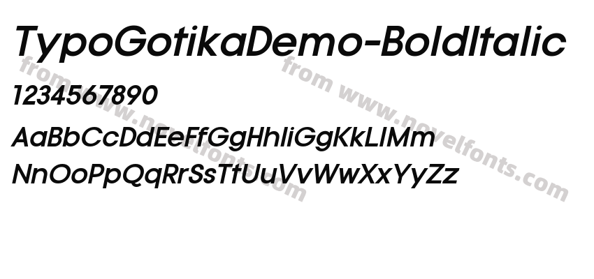 TypoGotikaDemo-BoldItalicPreview