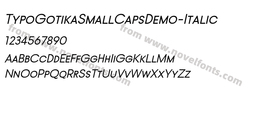 TypoGotikaSmallCapsDemo-ItalicPreview