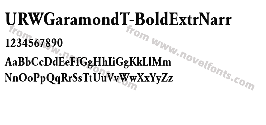 URWGaramondT-BoldExtrNarrPreview