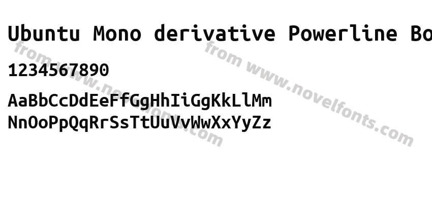 Ubuntu Mono derivative Powerline BoldPreview