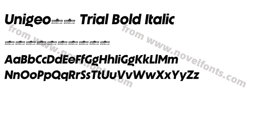 Unigeo64 Trial Bold ItalicPreview