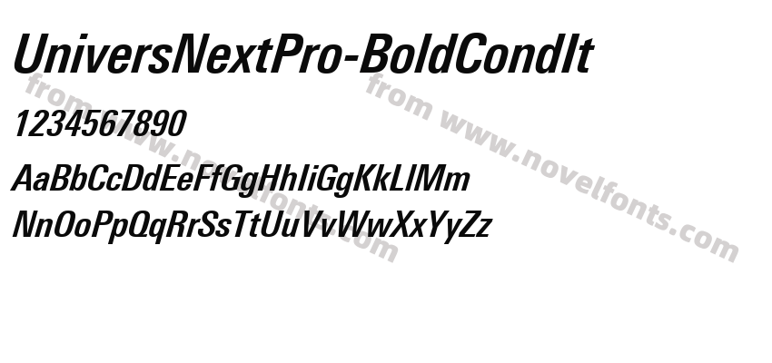 UniversNextPro-BoldCondItPreview