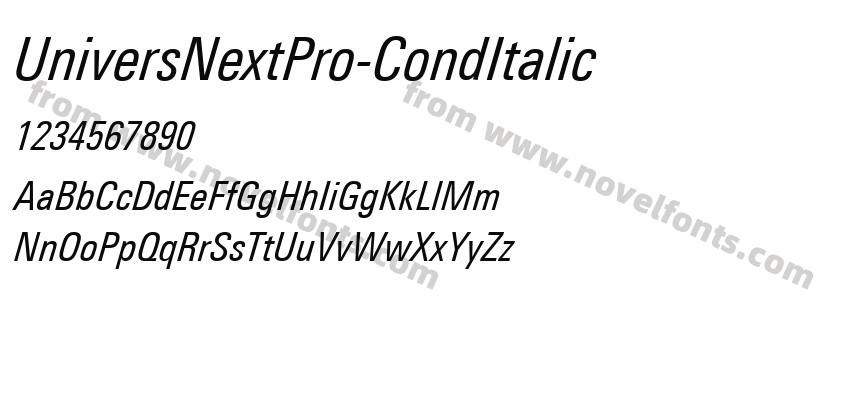 UniversNextPro-CondItalicPreview