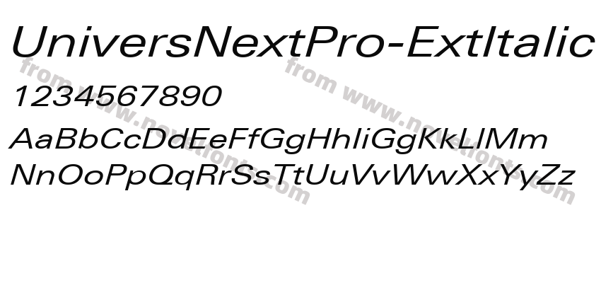 UniversNextPro-ExtItalicPreview