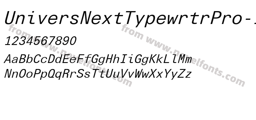 UniversNextTypewrtrPro-ItPreview