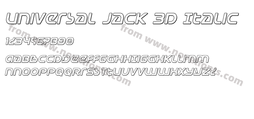 Universal Jack 3D ItalicPreview