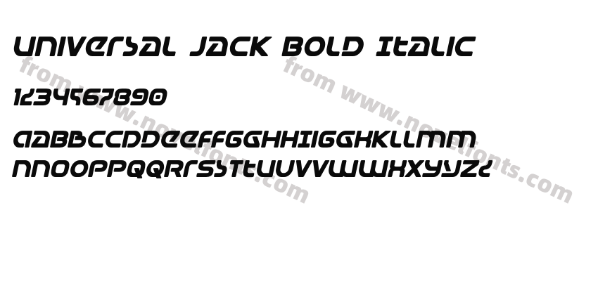 Universal Jack Bold ItalicPreview