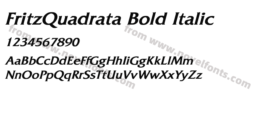 FritzQuadrata Bold ItalicPreview