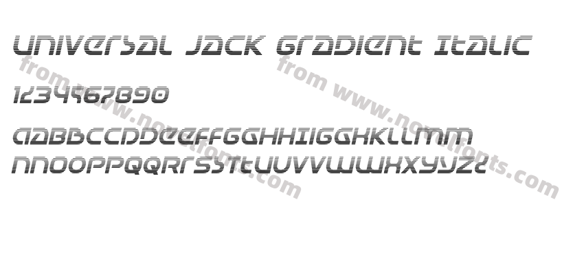 Universal Jack Gradient ItalicPreview