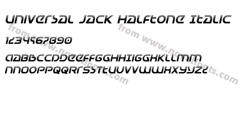 Universal Jack Halftone ItalicPreview