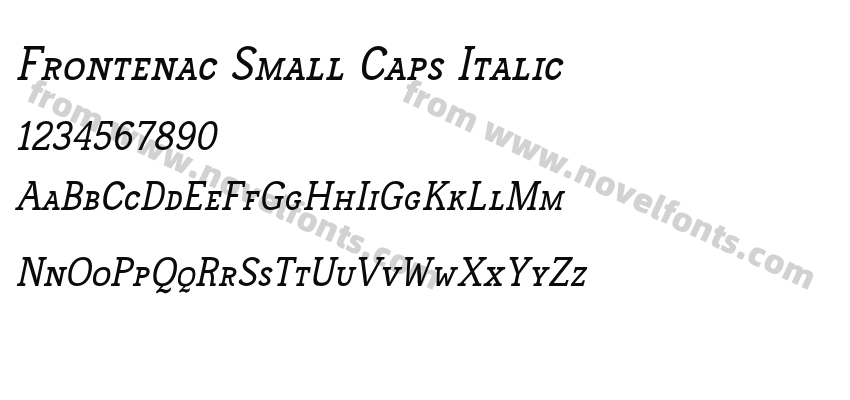 Frontenac Small Caps ItalicPreview