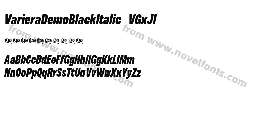 VarieraDemoBlackItalic-VGxJlPreview