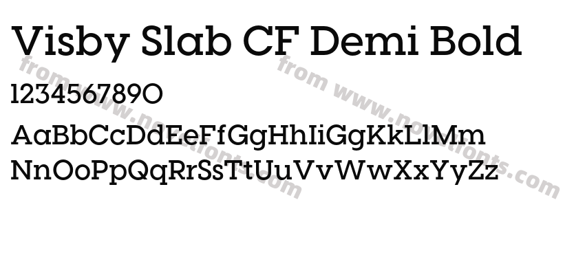 Visby Slab CF Demi BoldPreview