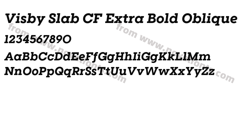 Visby Slab CF Extra Bold ObliquePreview