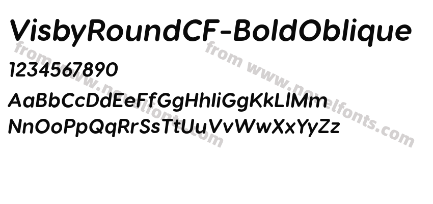 VisbyRoundCF-BoldObliquePreview