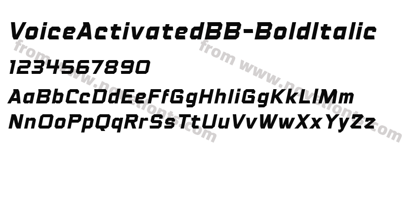 VoiceActivatedBB-BoldItalicPreview