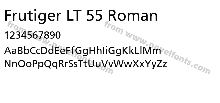 Frutiger LT 55 RomanPreview