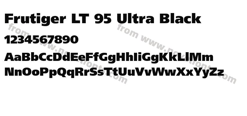 Frutiger LT 95 Ultra BlackPreview