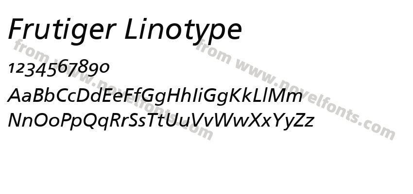 Frutiger LinotypePreview