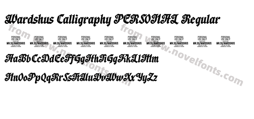 Wardshus Calligraphy PERSONAL RegularPreview