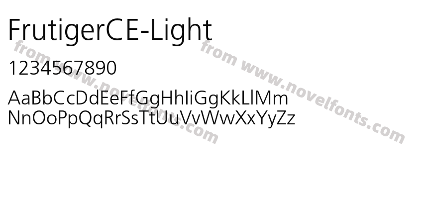 FrutigerCE-LightPreview