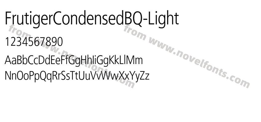FrutigerCondensedBQ-LightPreview