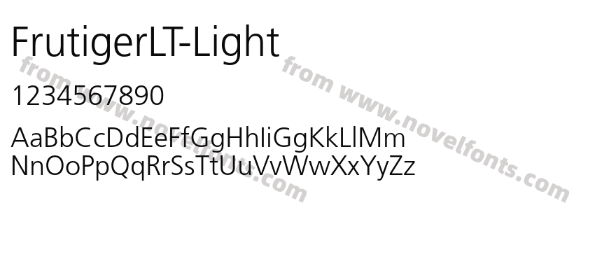 FrutigerLT-LightPreview