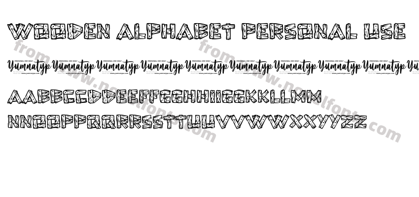 Wooden Alphabet Personal UsePreview