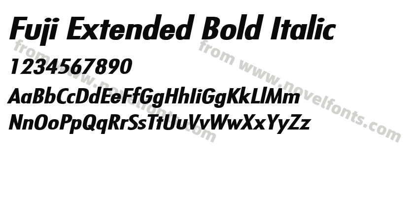 Fuji Extended Bold ItalicPreview