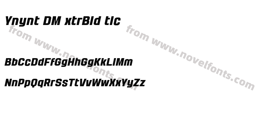Yanyont DEMO ExtraBold ItalicPreview