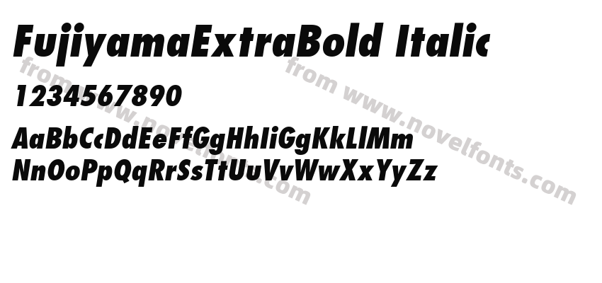 FujiyamaExtraBold ItalicPreview