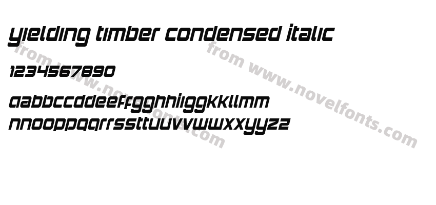 Yielding Timber Condensed ItalicPreview