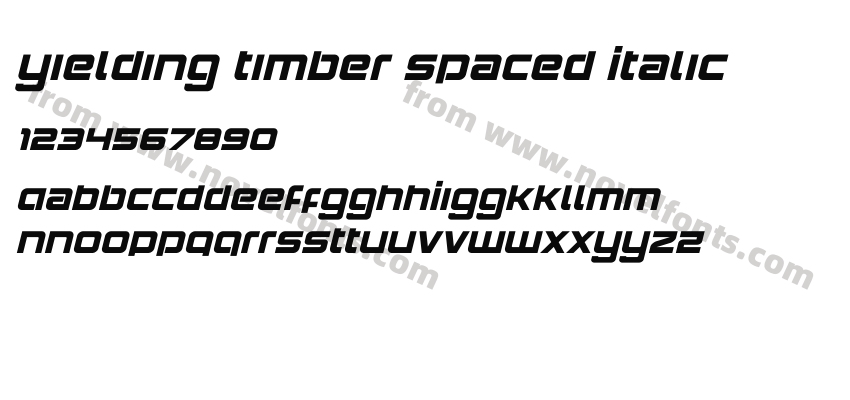 Yielding Timber Spaced ItalicPreview