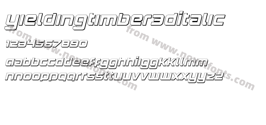 YieldingTimber3DItalicPreview