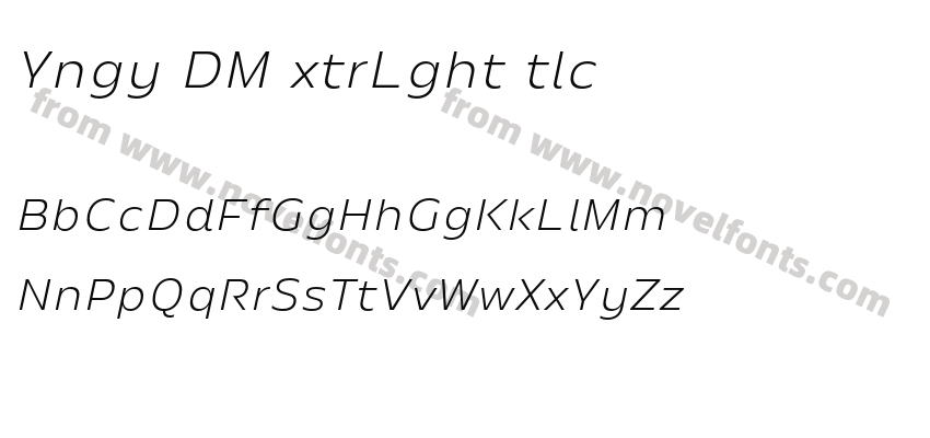 Yingyai DEMO ExtraLight ItalicPreview