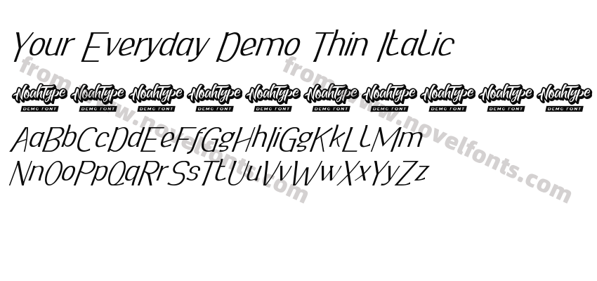 Your Everyday Demo Thin ItalicPreview