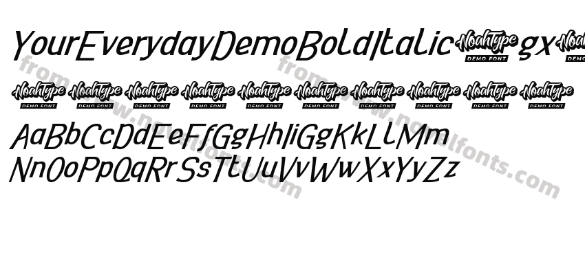 YourEverydayDemoBoldItalic-gx863Preview