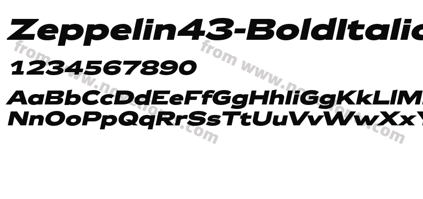 Zeppelin43-BoldItalicPreview