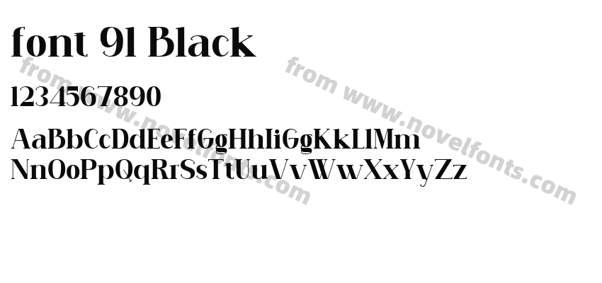 font 91 BlackPreview