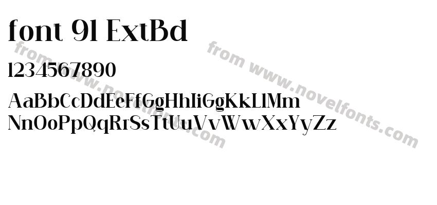 font 91 ExtBdPreview