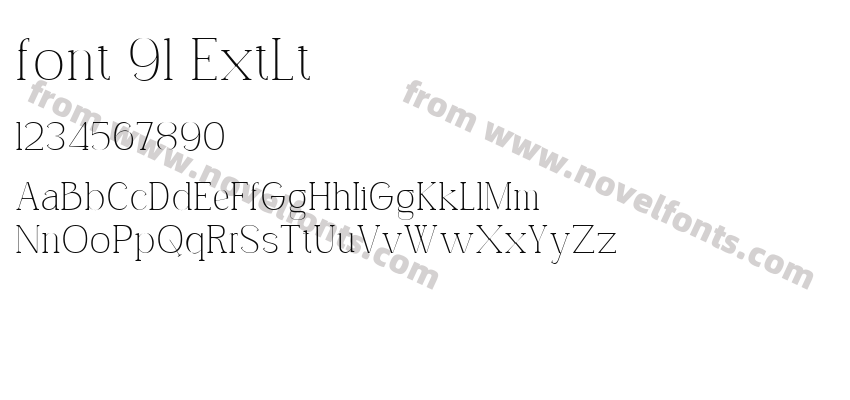 font 91 ExtLtPreview