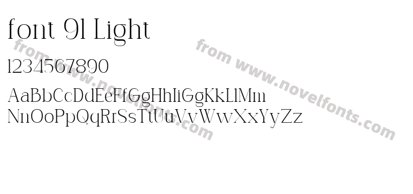 font 91 LightPreview