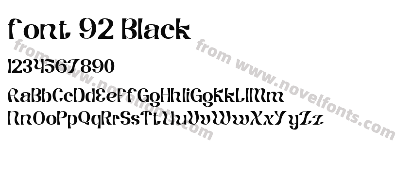 font 92 BlackPreview