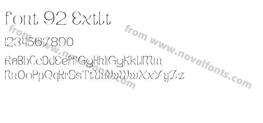 font 92 ExtLtPreview