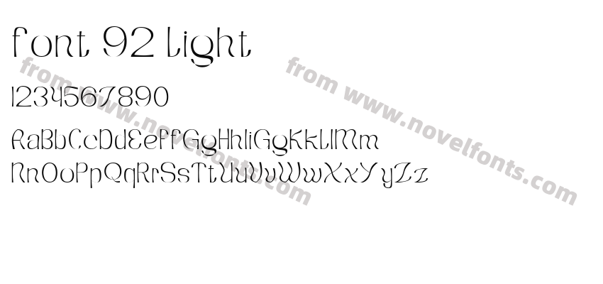 font 92 LightPreview