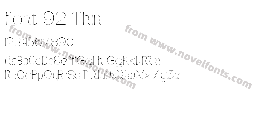 font 92 ThinPreview