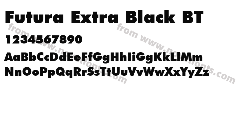 Futura Extra Black BTPreview